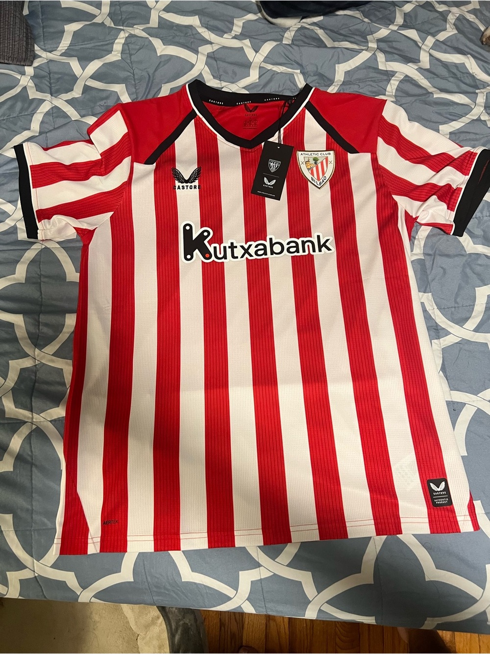 Athletic Club Bilbao Men’s Home Jersey - Red & White Stripes